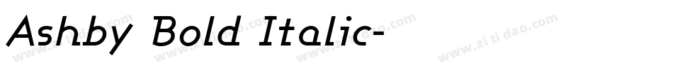 Ashby Bold Italic字体转换